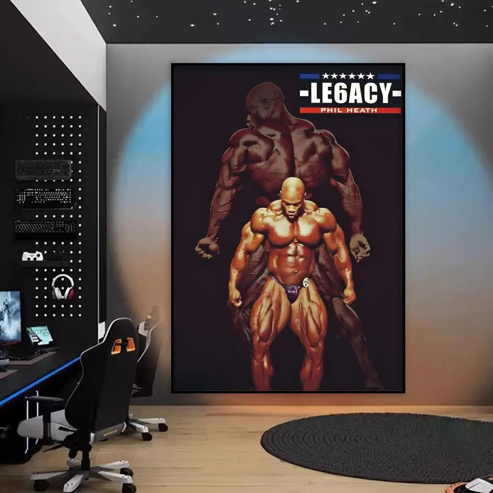 Bodybuilding Champion R-Ronnie C-Coleman Painting Calligraphy HD Canvas Poster Crease Free Waterproof All Space Wall Decor