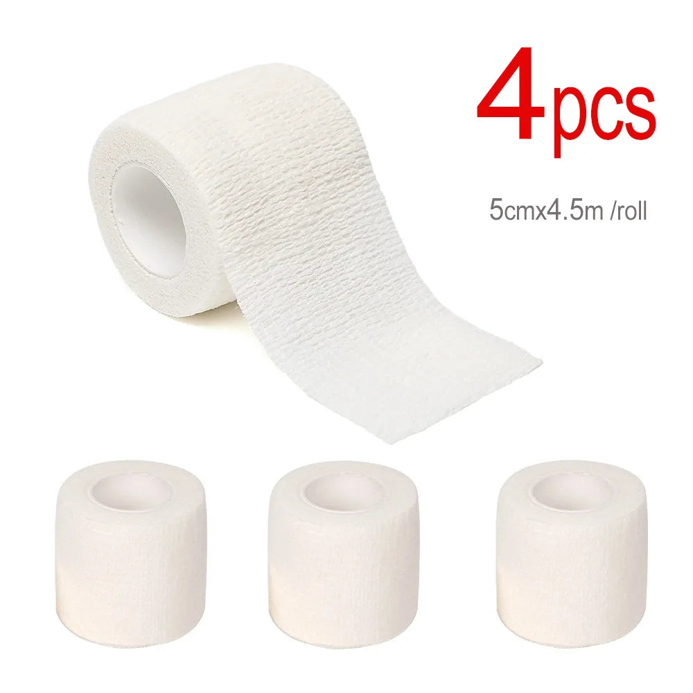 1/4/10pcs Elastic Self-Adhesive Athletic Tape Bandage 5cmx4.5m Non-Woven Universal Fit for Sports Foot Support Joint Protection