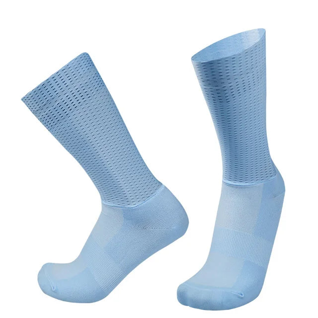 New Pro Socks Team Aero Anti Slip Silicone Cycling Socks Men Bicycle Sport Running Bike Socks Calcetines Ciclismo