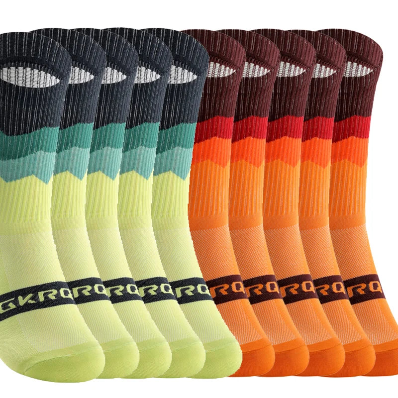 GKRQ 10 pairs Professional Cycling Socks Breathable Road Bicycle Socks Men Women Outdoor Sports Racing e Compression Cycling Fo