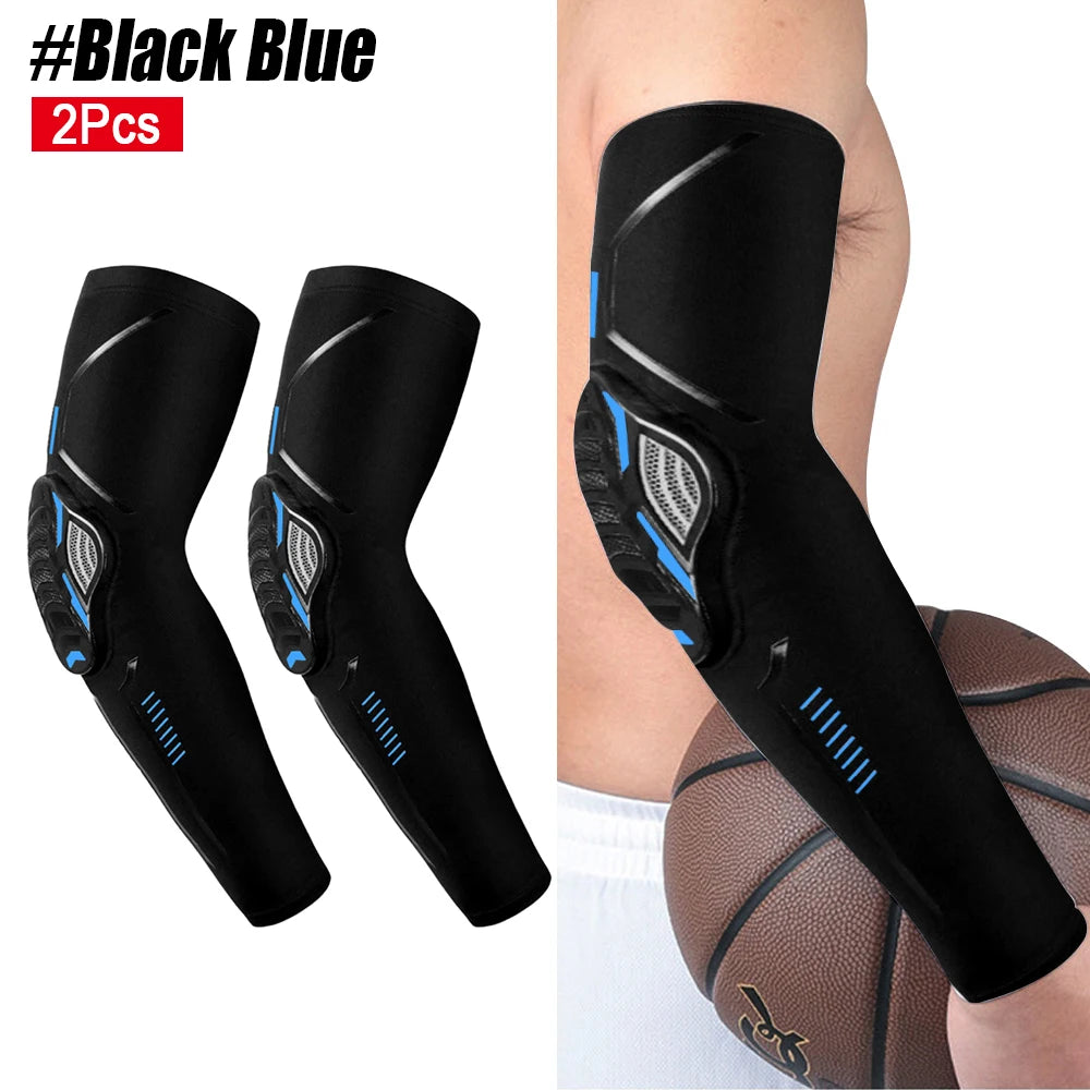 2Pcs/Pair Sport Crashproof Knee Support Pad Elbow Brace Arm Leg Compression Sleeve Outdoor Basketball Football Bicycle Protector