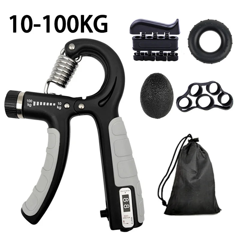 10-100Kg Adjustable Heavy Gripper Fitness Hand Exerciser Grip FatGrip Wrist Increase Strength Spring Finger Pinch Carpal Expande