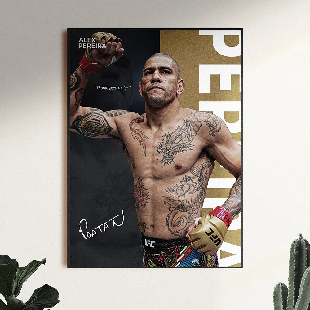 Famous Boxing Legends Fighting Poster UFC Inspirational ILIA TOPURIA Canvas Print Painting Wall Decor Gym Home Mural Cuadros