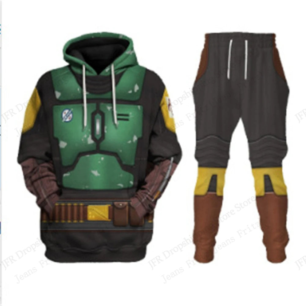 Two Piece Hoodie Pant Sets Anime Movie Armor 3d Print Sets Men Women Fashion Hoodie+Pant 2 Piece Suit Run Sports Tracksuit New