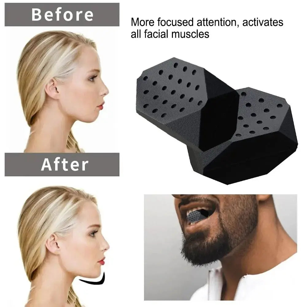 40/50/60Lbs Jaw Exerciser Face Fitness Ball Redefine Jawline Trainer Double Chin Jawliner Facial Chew Bite Muscle Exercise