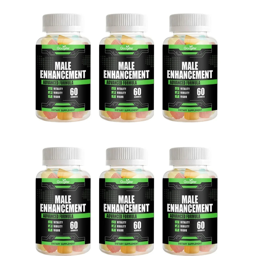 Googeer Men's Endurance Gummies, Energy and Vitality Support, Blood Flow & Post Training Muscle Recovery Support, 60 Count