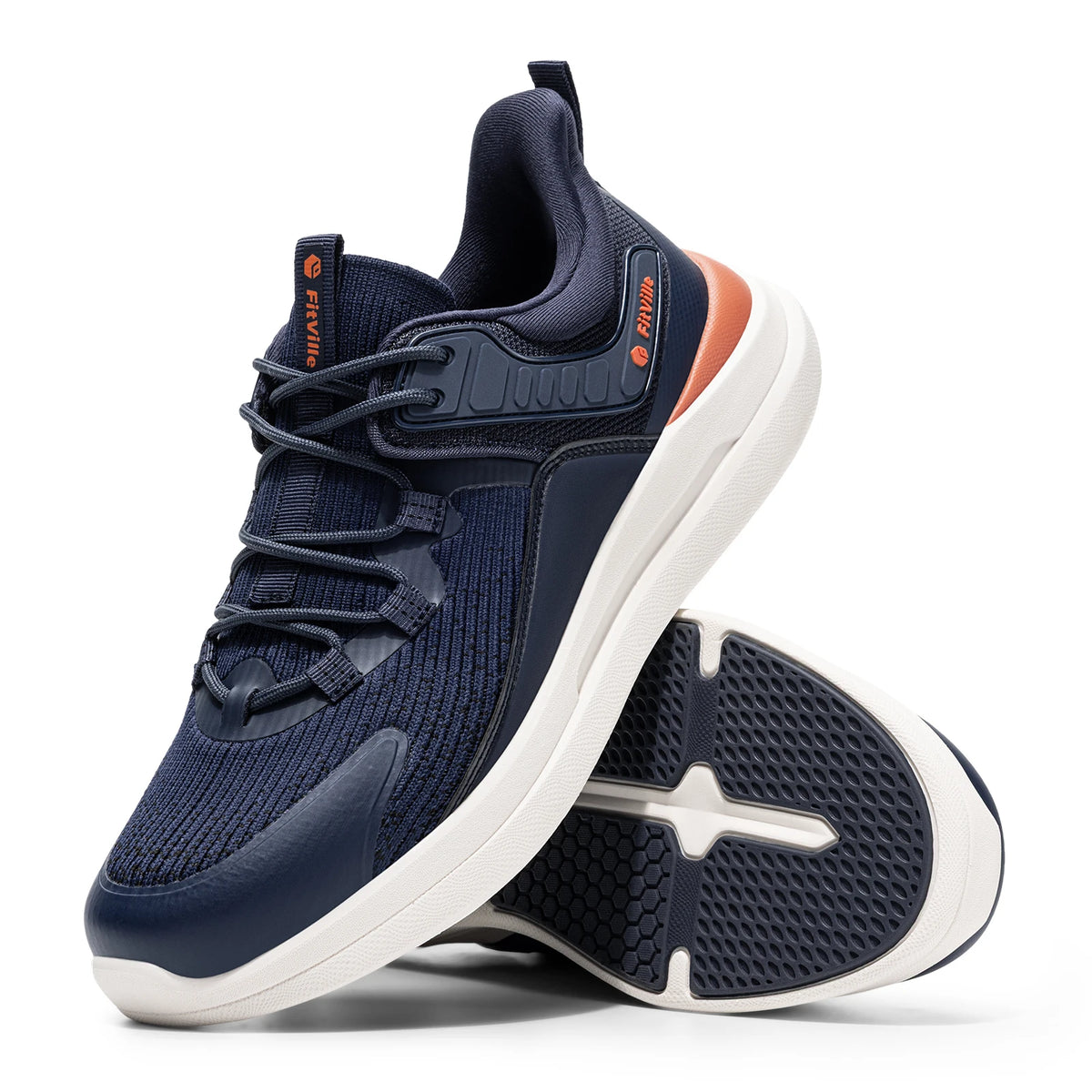 FitVille Sports Sneakers Extra Wide Toe Box Walking Shoes for Men Breathable Comfort Gym Running Shoes Slip-resistant Size 40-50