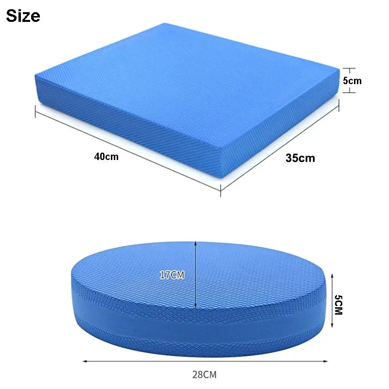 35*40cm TPE Yoga Mat Soft Balance Pad Waterproof Cushion Trainer Gym Pilates Block Fitness Knee Pad 5cm Thickened Balance Board