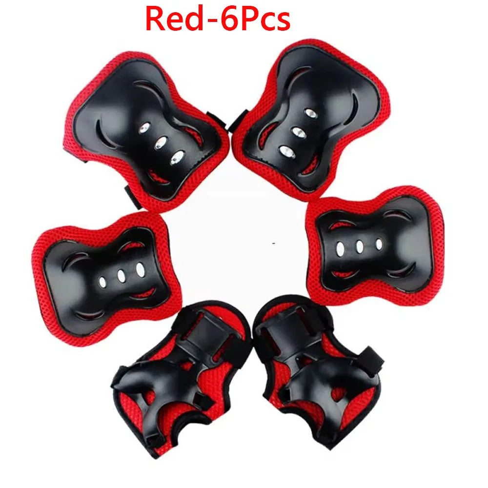6Pcs kids Knee Pad Elbow Pads Guards Protective Gear Set for Roller Skates Cycling Skateboard Inline Skatings Scooter