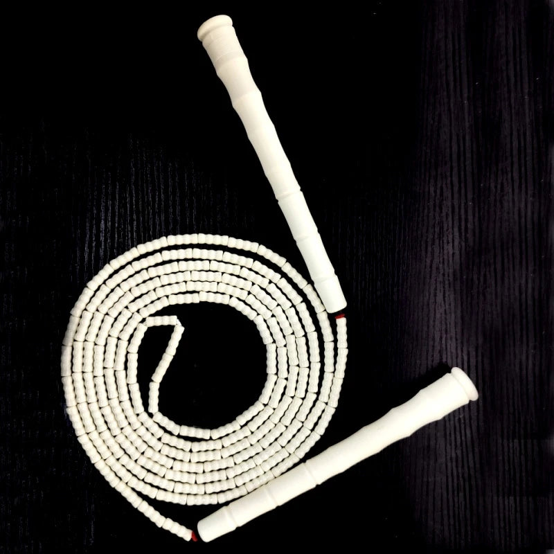 NEVERTOOLATE 20CM LONG HANDLE 3 meter length between handles beaded skipping rope soft PVC beads adult skill tricks tall people