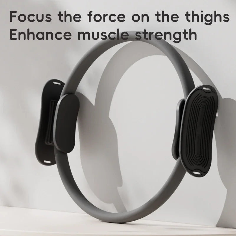 Pilates Ring Fitness Circle - Lightweight & Durable Foam Padded Handles, Flexible Resistance Exercise Equipment for Toning Arms,