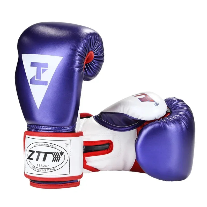 16 Oz Adult Men's and Women's Thick PU Boxing Gloves, Muay Thai Professional Taekwondo Adult Sandbag Training Gloves