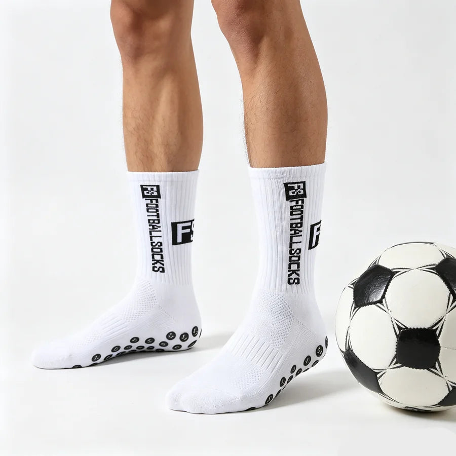 1 Pair Men's Women's Anti Slip Grip Baseball Rugby Breathable Shockproof Towel Bottom Athletic Exercise Socks