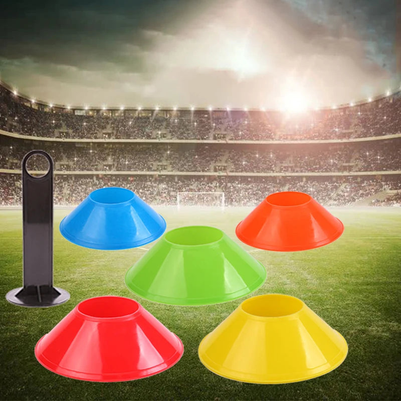 10pcs Cone Set Football Training Equipment For Kid Pro Disc Cones Agility Exercise Obstacles Avoiding Sport Training Accessor