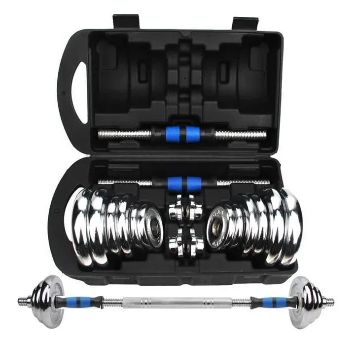 New Product Factory Produced Home Gym 20kg 30kg Electroplating Adjustable Dumbbell Suit