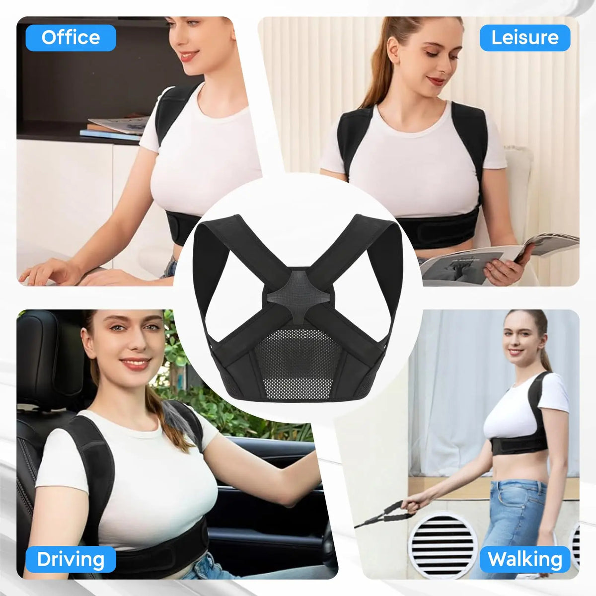 New Hot Posture Corrector Adjustable Back Support Belt Spine Back Shoulder Brace Support Belts