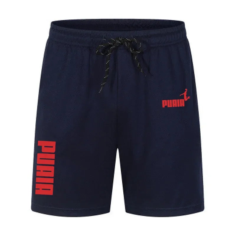 Men's Running Shorts Casual Sports Breathable Mesh Quick Dry Shorts Outdoor Hiking Clothing Fitness Quick Dry Drawstring Shorts