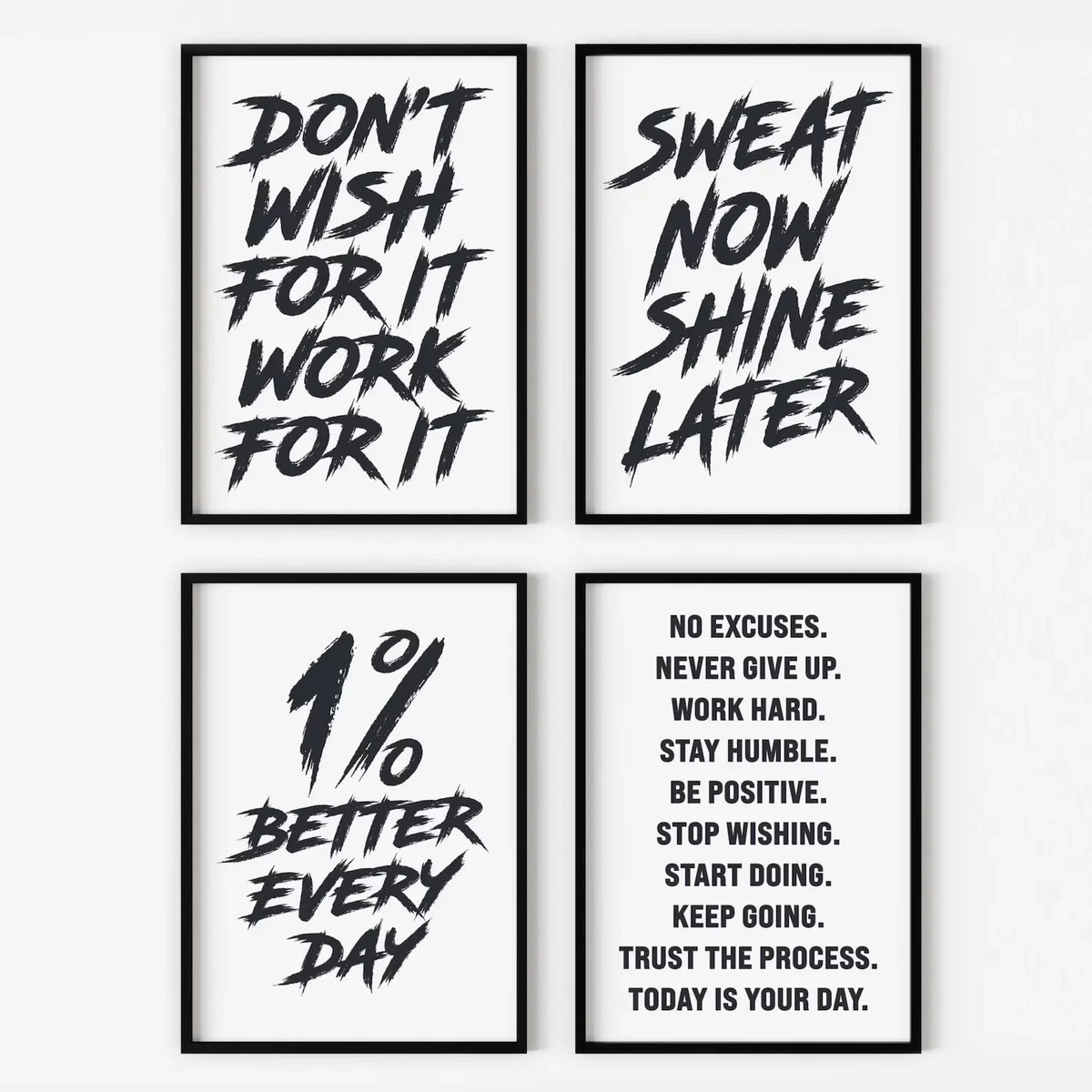 Gym Wall Art Poster Gym Inspirational Poster Home Gym Wall Decoration Gym Slogan Canvas Printing Decorative Painting Frameless