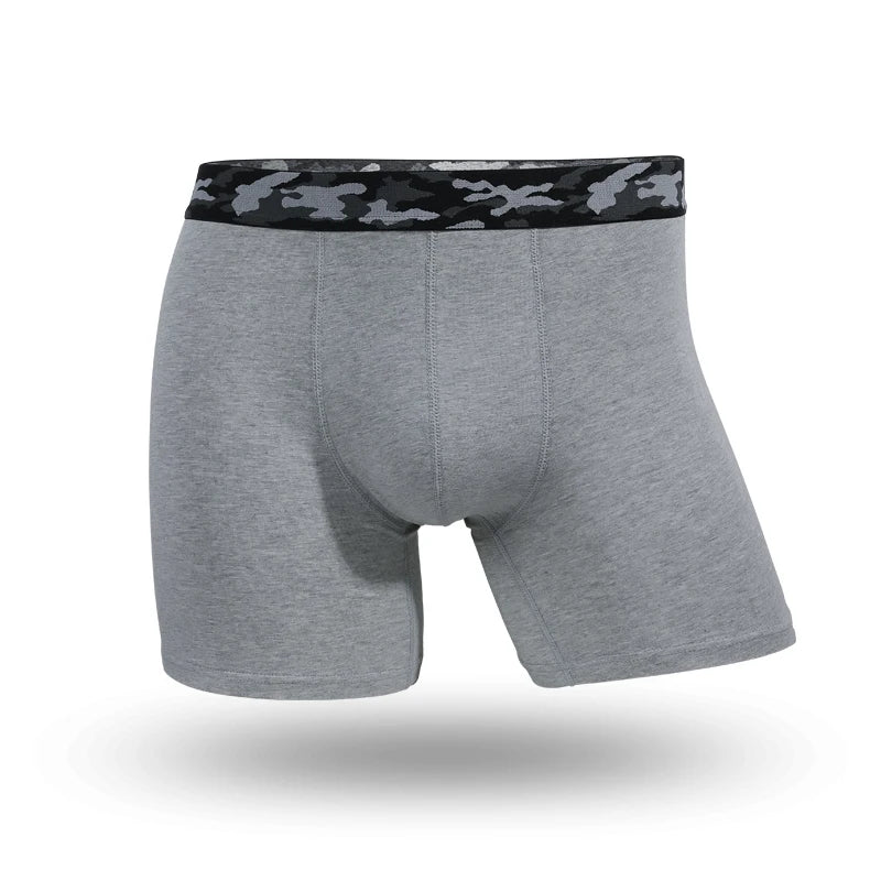 Plus-size men's underpants anti-wear leg cotton underpants Sports fat pants boxers running breathable youth underpants