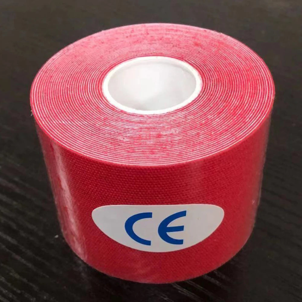 1 Rolls Kinesiology Tape Waterproof Athletic Tape Uncut Kinetic Tape Elastic Muscle Knee Tape for Exercise and Daily Use 3 Size