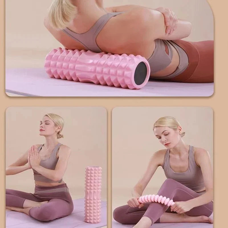 45cm Yoga Foam Roller Set, Muscle Massage Yoga Column With Yoga Blocks, Pilates Fitness Exercise Equipment For Gym