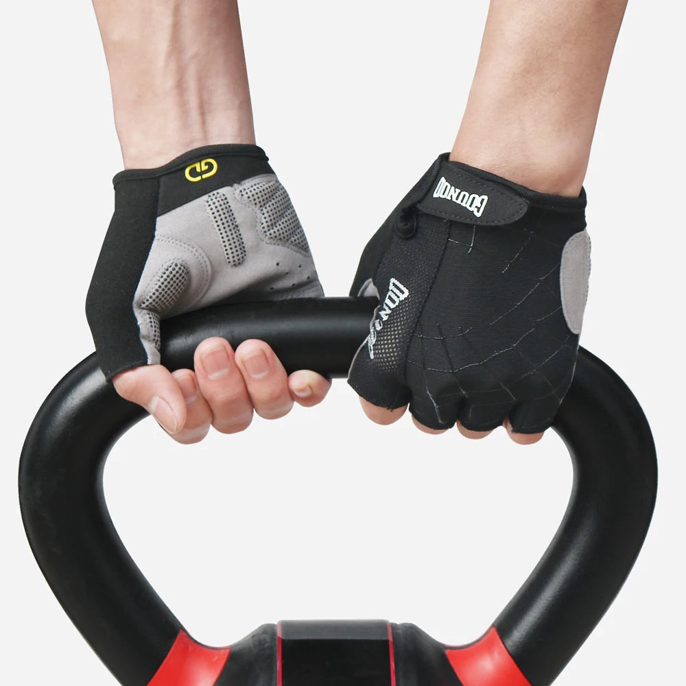 1Pair Professional Workout Gloves – Padded Weight Lifting Glove for Men/Women Cycling Climbing-Fingerless Breathable Gym Gloves