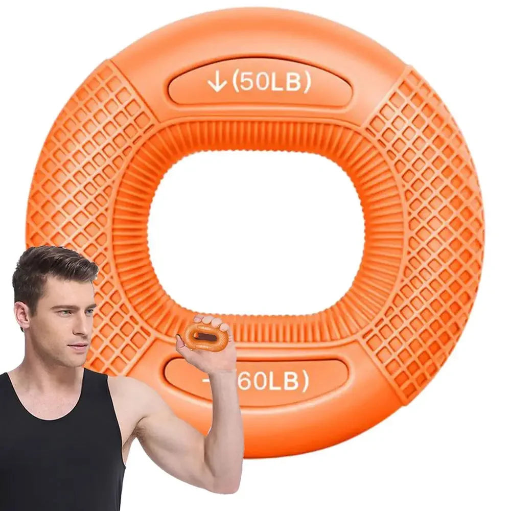 Silicone Finger Grip Strengthener Hand Wrist Exercise Ring For Carpal Tunnel Relief Portable Gym Office Rehabilitation Tool