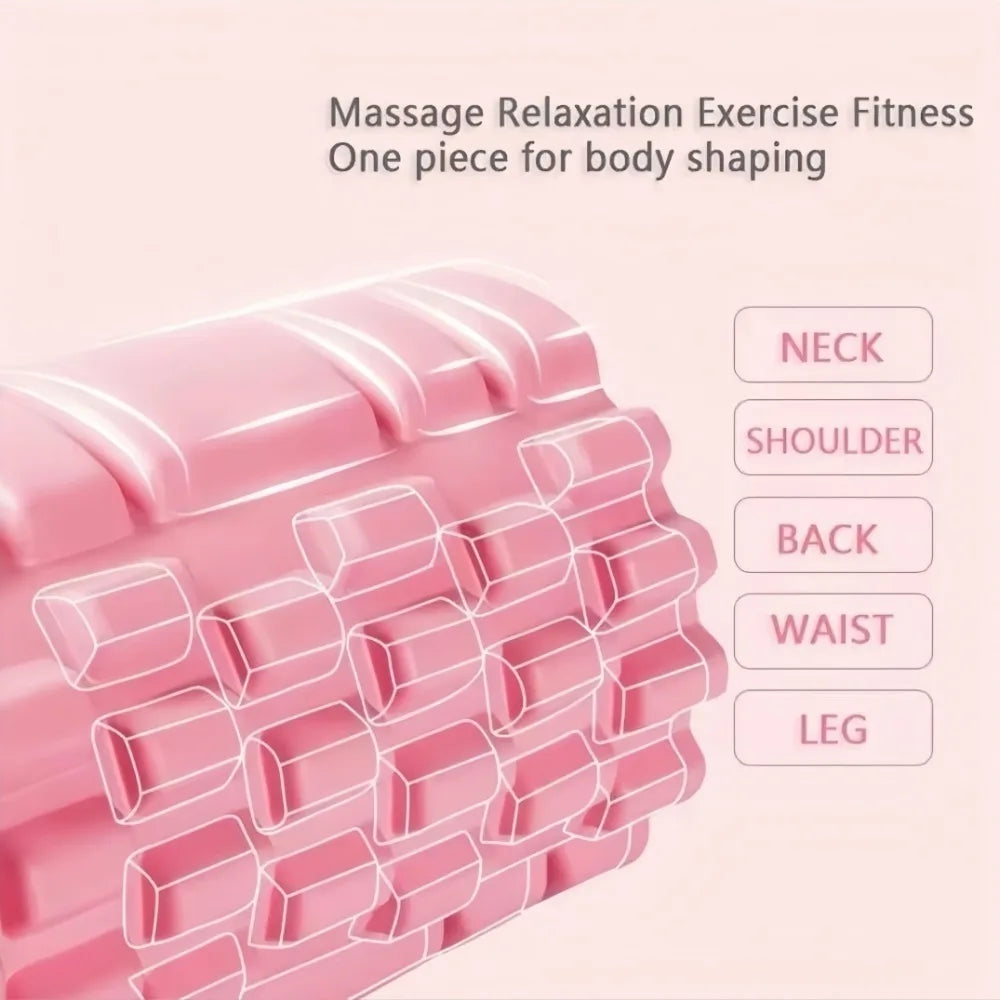 Hollow Yoga Column Foam Three-dimensional Floating Roller for Pilates Yoga Exercise Fitness Relaxation Muscle Massage Stick Club