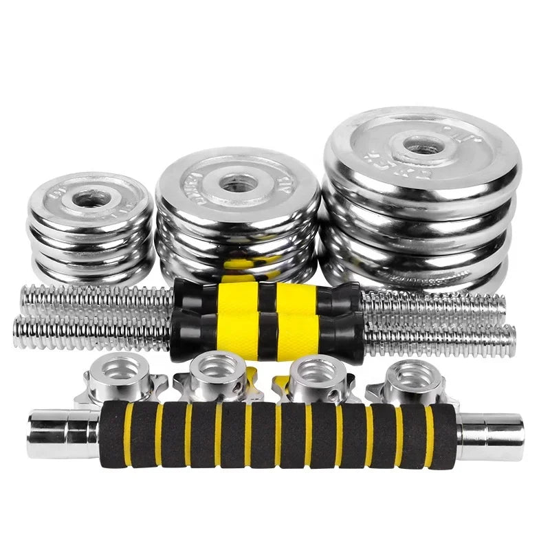New Product Factory Produced Home Gym 20kg 30kg Electroplating Adjustable Dumbbell Suit