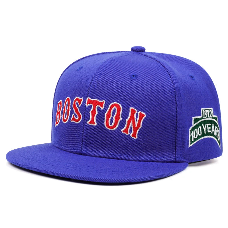 boston Flat edge letter embroidery baseball caps women men outdoor hip-hop casual duck hats
