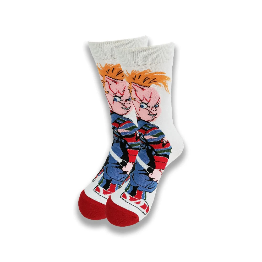 Cartoon and Animation fFashion Trend Men and Women Socks Autumn and Winter Street Style Middle Tub