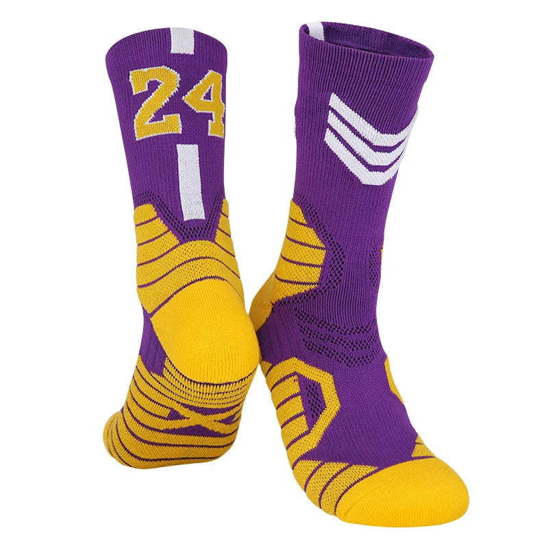Men's Basketball Socks Number Sports Socks Thickened Towel Bottom Outdoor Cycling Running Basket Women Adult calcetines Socks