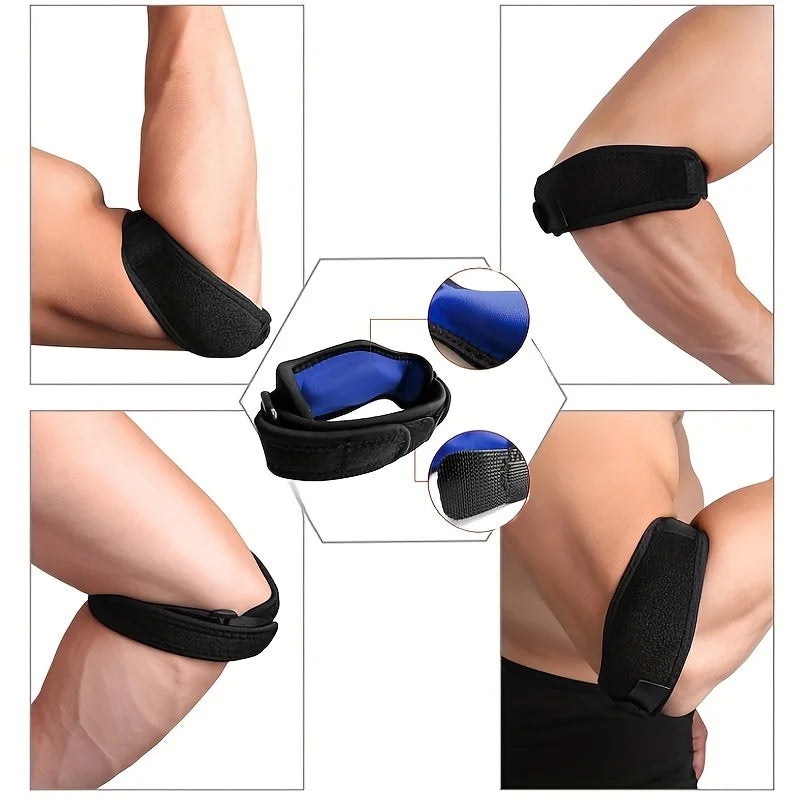 1pc Adjustable Elbow Brace - Sports Compression Arm Support for Basketball, Tennis, Volleyball, Golf - Unisex Fitness Tool with