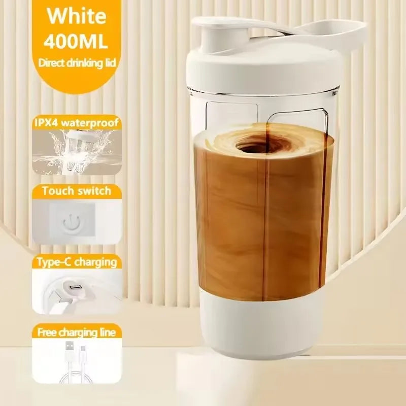 450-700ml Electric Automatic Mixing Cup Portable Whey Protein Shaker Bottle Battery Powered Fully Automatic Stirring Cup Home