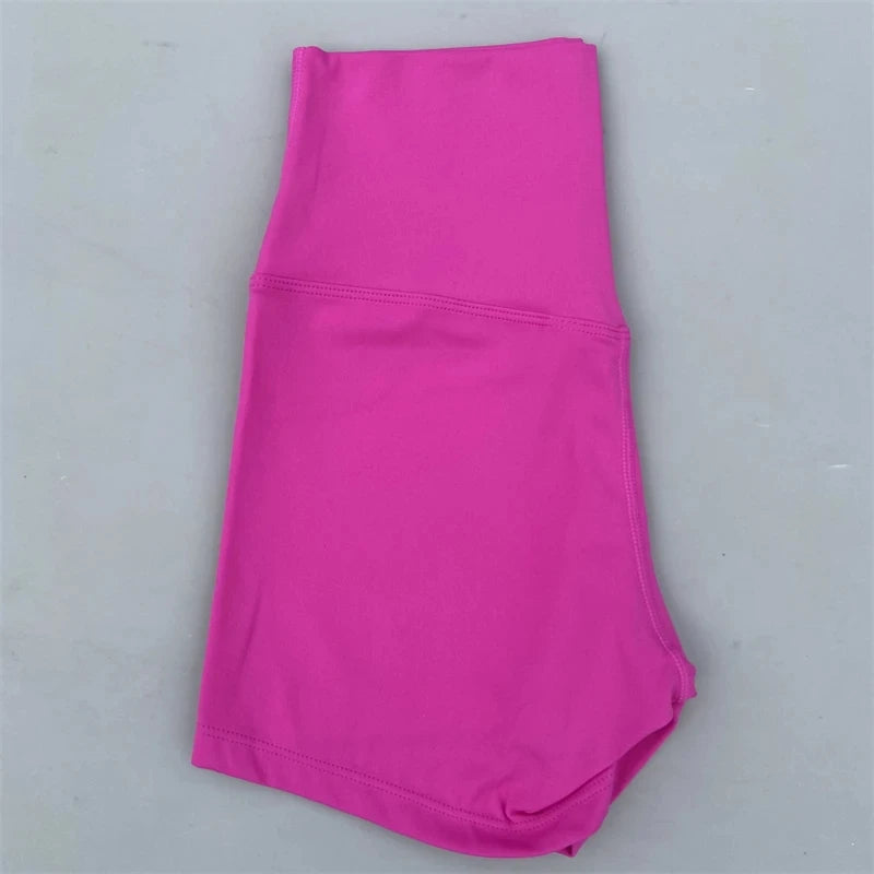 Women Gym Sports Shorts Yoga Shorts High Waist Workout Short Leggings Fitness Short Pants Running Cycling Tight Soft Sportswear