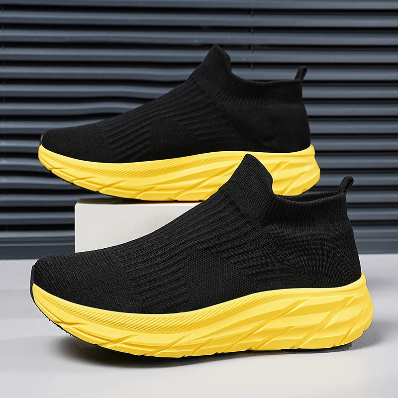 MAEDEF Men's Running Shoes Lightweight Breathable Mesh Elastic Comfortable Durable Fashion Casual Hot Selling Sports Sneakers