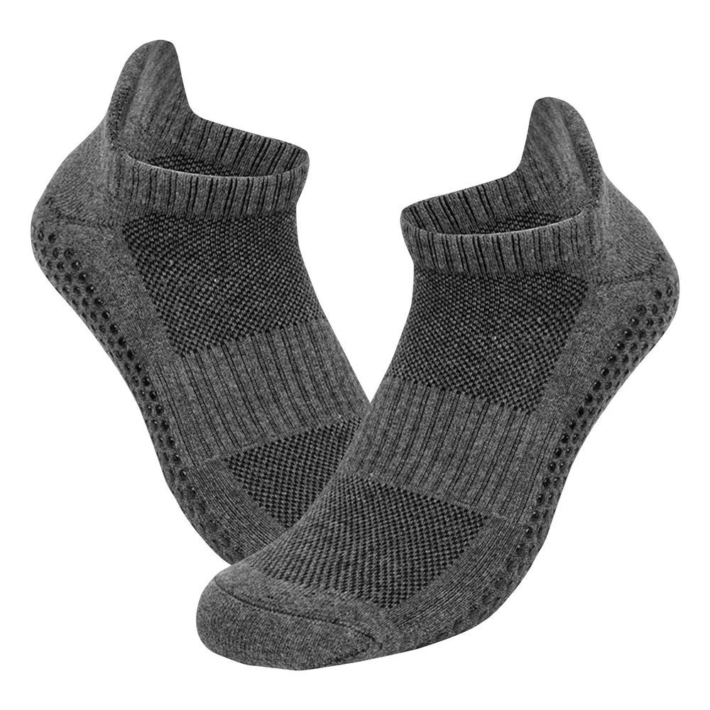 1 Pair Unisex No Show Socks Towel Liner Non Slip Athletic Yoga Gym Indoor Fitness Ankle