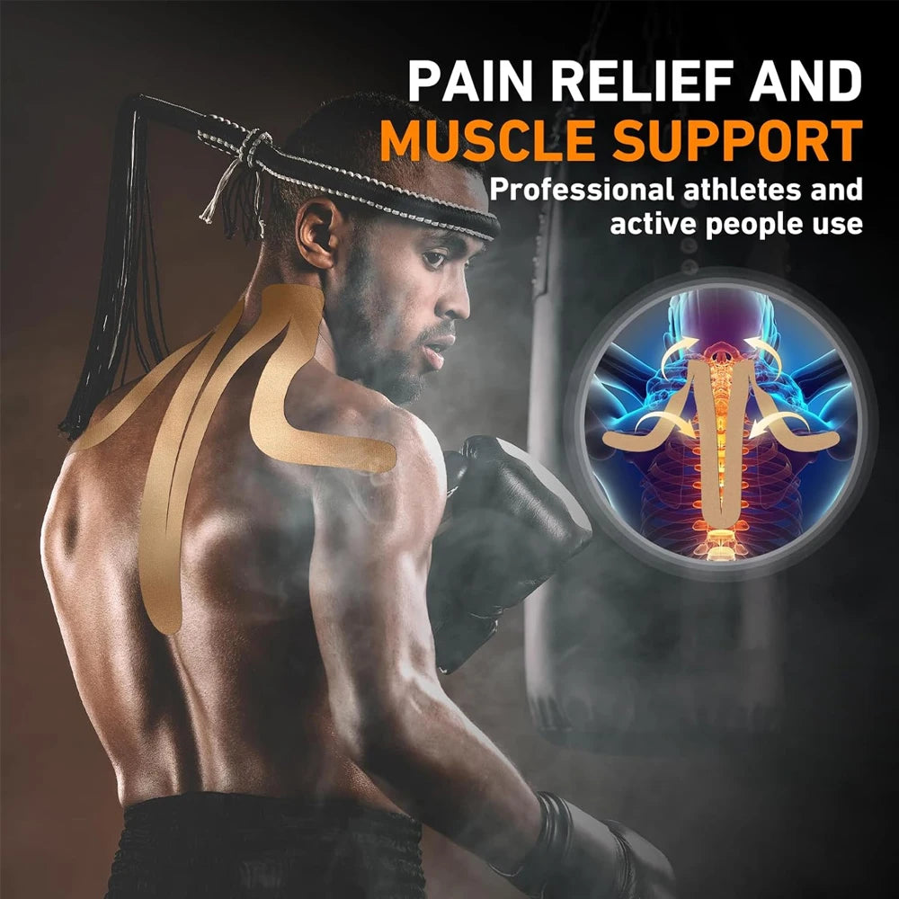 5PC Precut Kinesiology Tape for Shoulder Neck,Waterproof and Breathable Sports Tape,Kinesiology Tape Supports Shoulder