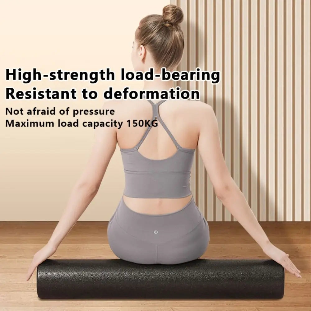 Simple High-Density Foam EPP Yoga Foam Roller Black Solid Foam Shaft Solid Foam Roller Portable Yoga Column Body Exercises