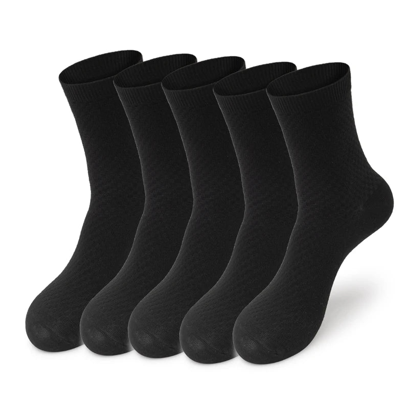 5pairs/lot men bamboo fiber socks new classic business socks summer winter casual man dress sock plus size eur38-48