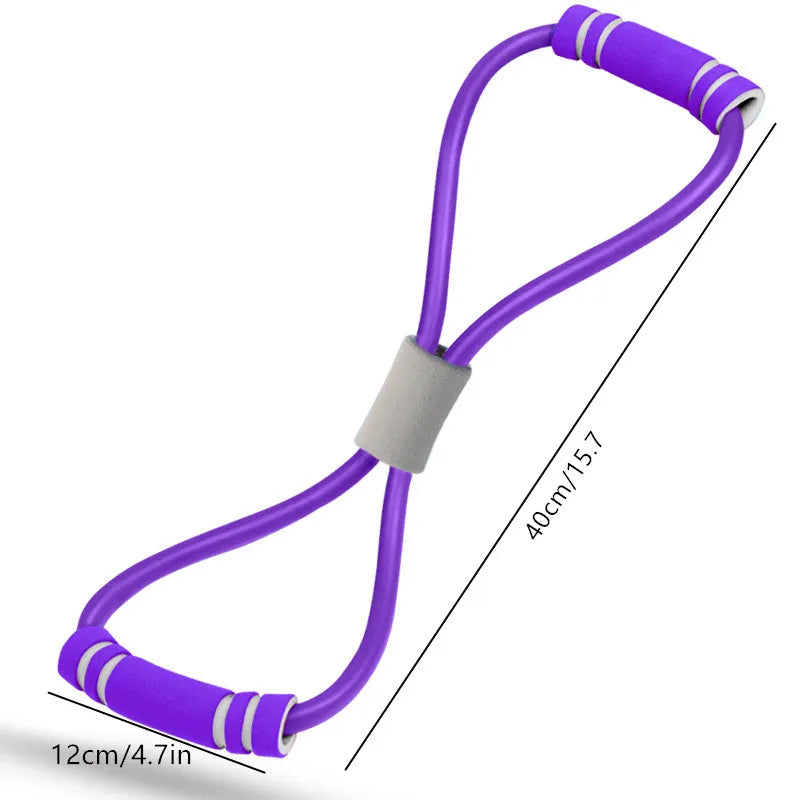 Resistance Band Set 4 Tubes Elastic Pull Rope Pedal Sit-up Resistance Band Expander Tension Rope for Fitness Slimming Training