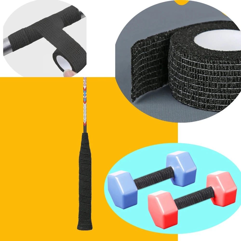 Elastic Bandage for Horizontal Bar Self-Adhesive Anti-Slip Sleeve Wrapped Straps for Dumbbell Barbell Anti Wear Protection