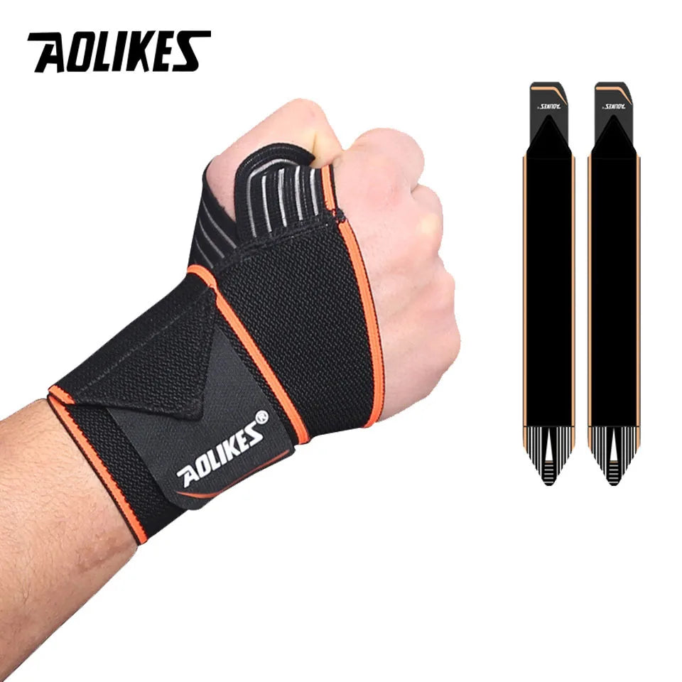AOLIKES 1 Pair Wrist Brace with Thumb Support Wrist Compression Straps for Workouts, Gymnastics, Weightlifting, Men, Women