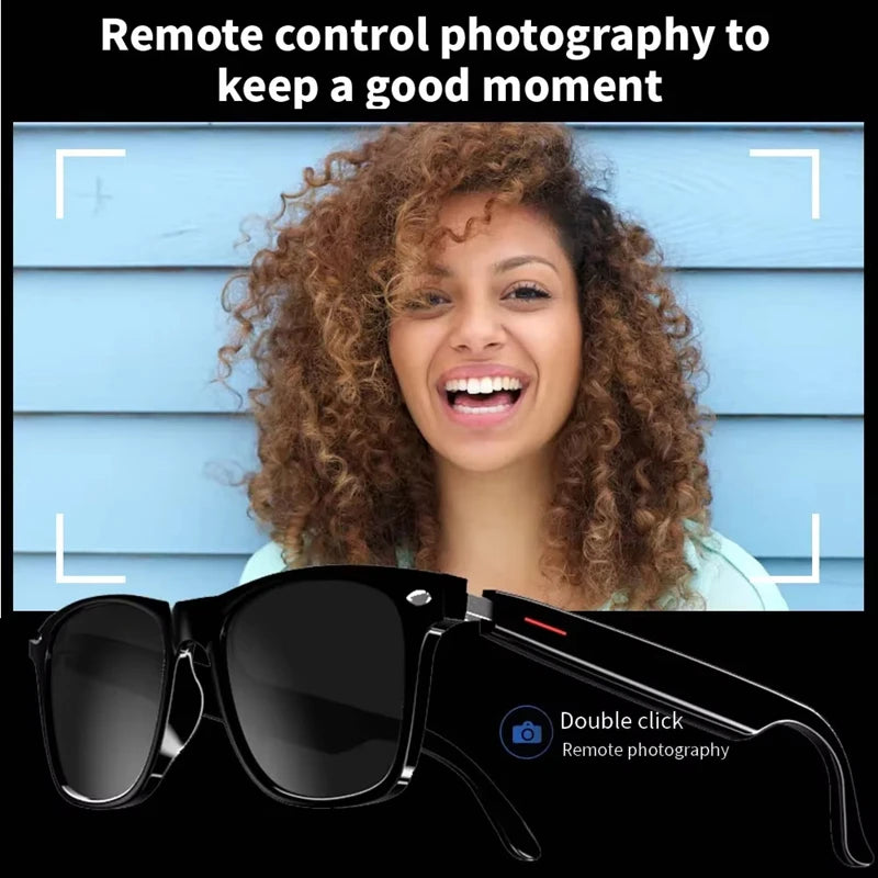 3 In 1 Smartglasses & Translator & Headset with Microphone Voice Assistant Bluetooth Call Camera Control Smart Bluetooth Glasses
