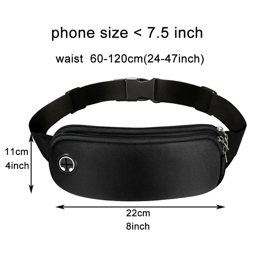 Running Belt Waist Bag Sports Fanny Pack Women Men Phone Pouch Gym Banana Bags Run Accessories