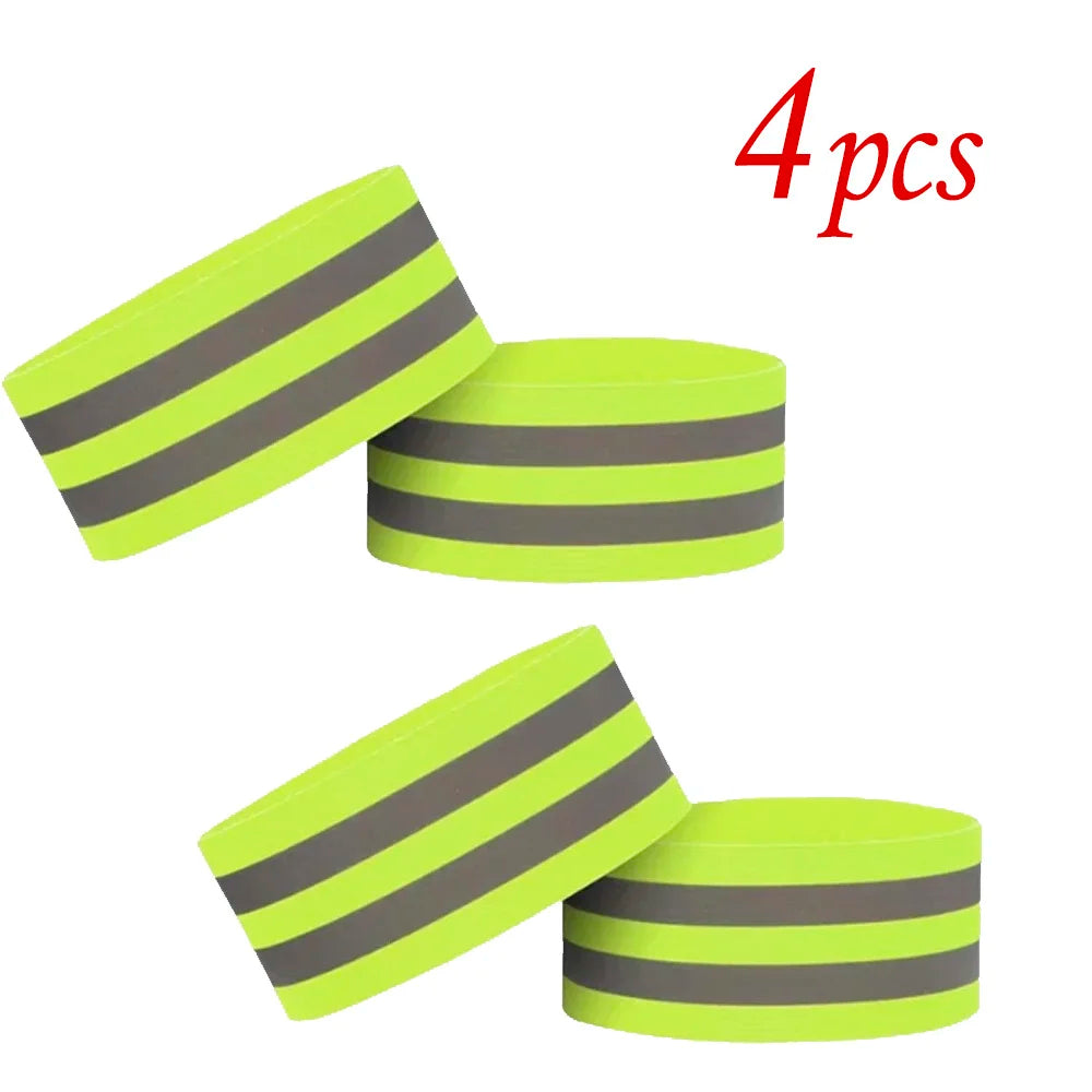 1~10pcs Reflective Bands Wristbands for Cycling Running Arm Wrist Ankle Bands High Visibility Reflect Straps Reflector Tape