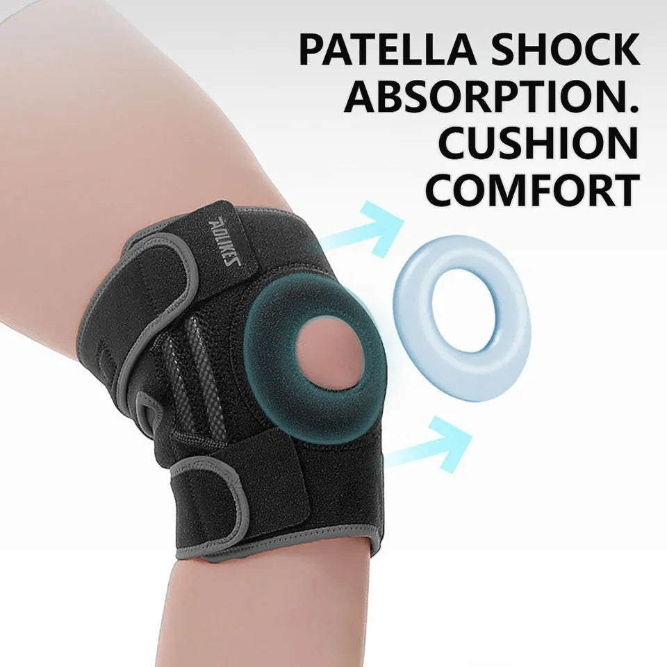AOLIKES 1PCS Knee Brace with Side Stabilizers & Patella Gel Pads for Maximum Knee Pain Support and Fast Recovery for Men Women