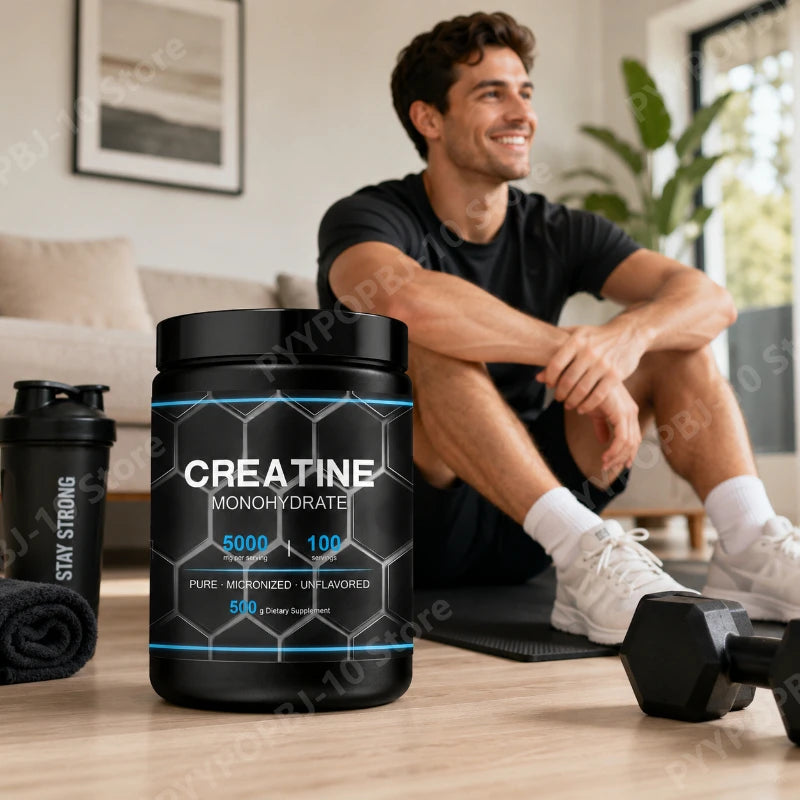 Creatine Monohydrate Powder 500g Unflavored Micronized Supplement for Workout Recovery Muscle Support Men Women
