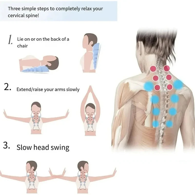 1pc Cervical Traction Device Neck Massager Cervical vertebra Shoulder Stretcher Trigger Point Massager Neck Acupressure Device