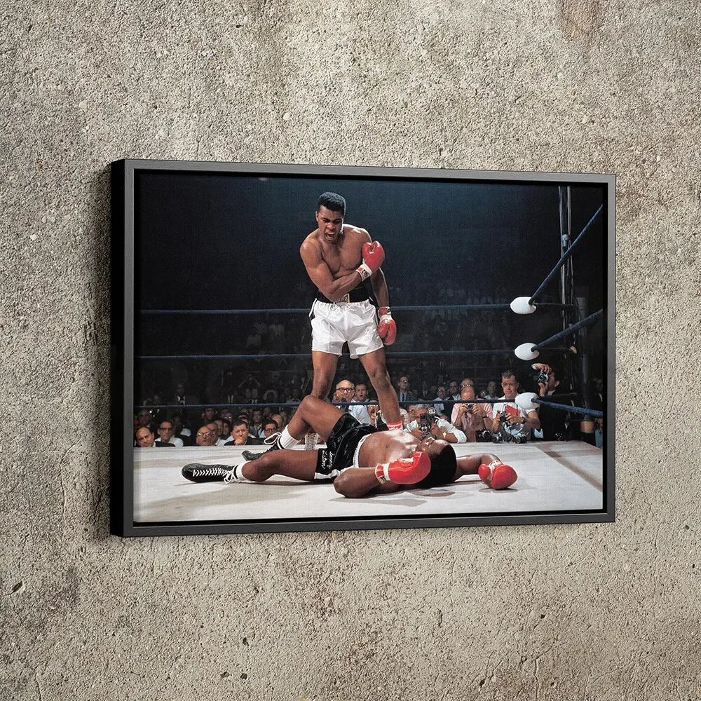 Mike Tyson Vs Muhammad Ali Boxing Wall Art, HD Canvas Print Poster, Suitable for Home, Living Room, Room Decoration